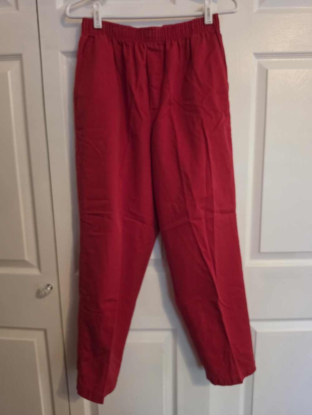 Cabin Creek Bright Red Women's Elastic Waist Trousers